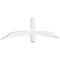 Ekena Millwork Bellingham Architectural Grade PVC Gable Bracket, 72"W x 18"H x 2"D x 4"F, 6/12 Pitch GBP072X18X0204BEL00 - alternate 1
